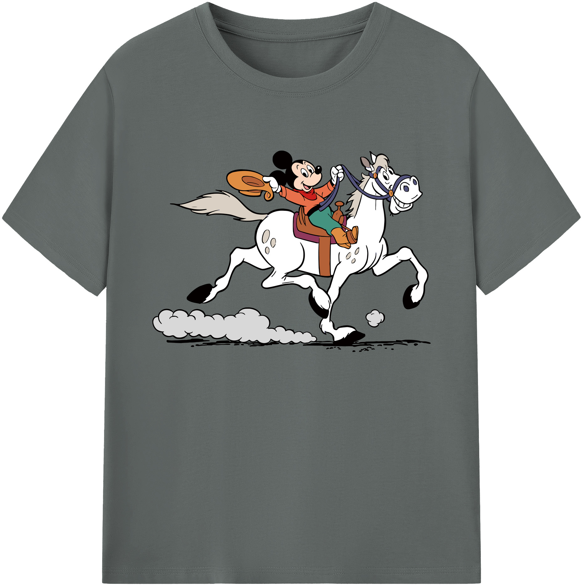 ミッキーマウス Mickey Mouse 綿100％ メンズ半袖Tシャツ｜肌触りやわらか＆通気性